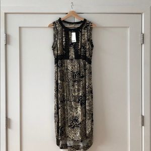 NWT Holding Horses Black Motif Midi Dress